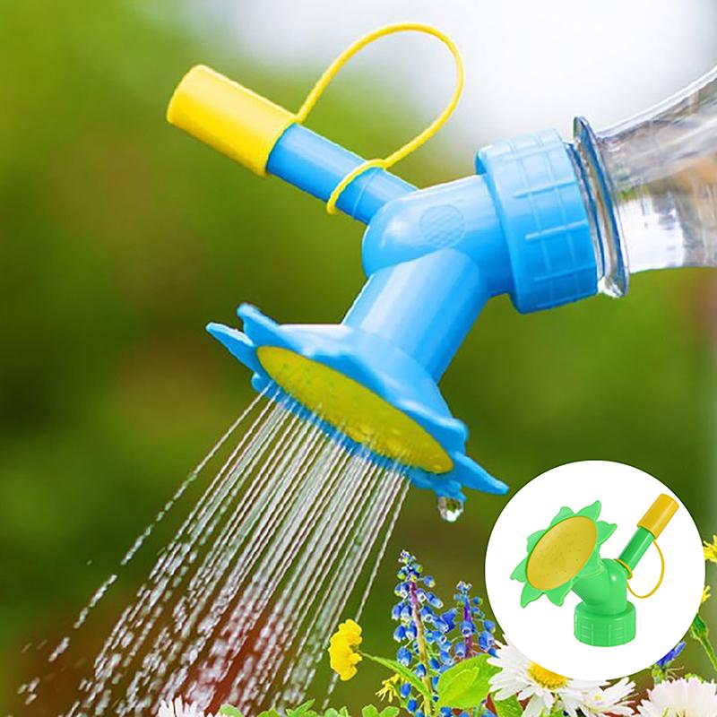 .New Home Garden Flower Plant Water Sprinkler For Flower Waterers Bottle Watering Cans Sprinkler 2 In 1 Plastic Sprinkler Nozzle
