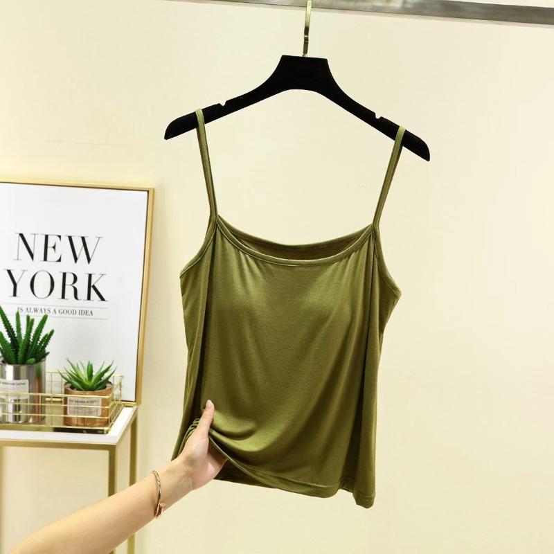Модальные топы на бретелях-спагетти, базовый танк-топ без рукавов, однотонная женская летняя майка, подходящая ко всему