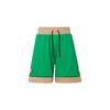 Color Block Logo High Waist Drawstring Pocket Shorts Women Shorts Green DZ3352-310