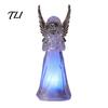 Mother Day Gift Idea Guardian Angel Night Light, Small Prayer Reading Playing Music Ice Texture Decor Figurine with LED Light for Desk, Table,