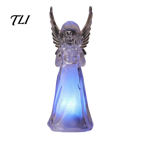 Mother Day Gift Idea Guardian Angel Night Light, Small Prayer Reading Playing Music Ice Texture Decor Figurine with LED Light for Desk, Table,