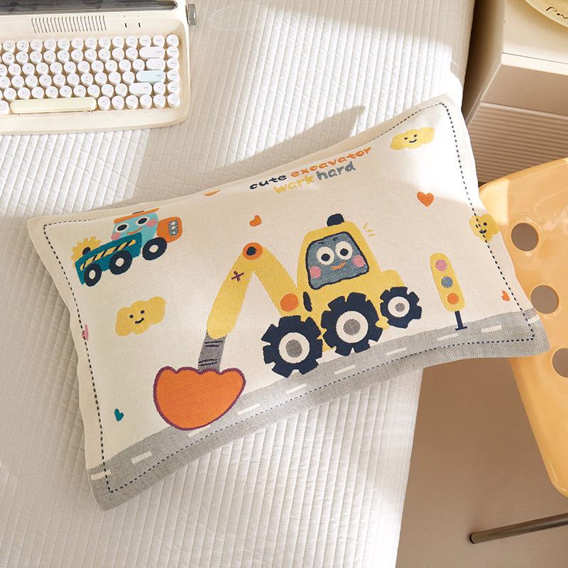 2026 Kids Cartoon Pure Cotton Pillowcase - Breathable, Sweat-Absorbent, Machine Washable, Easy to Clean, No Pilling.