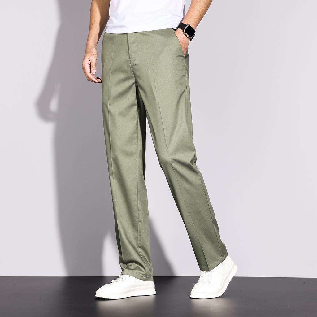 [Machine Washable Anti Wrinkle and Smooth] Spring and Summer New Wear resistant Men's Straight Tube Business Casual Pants