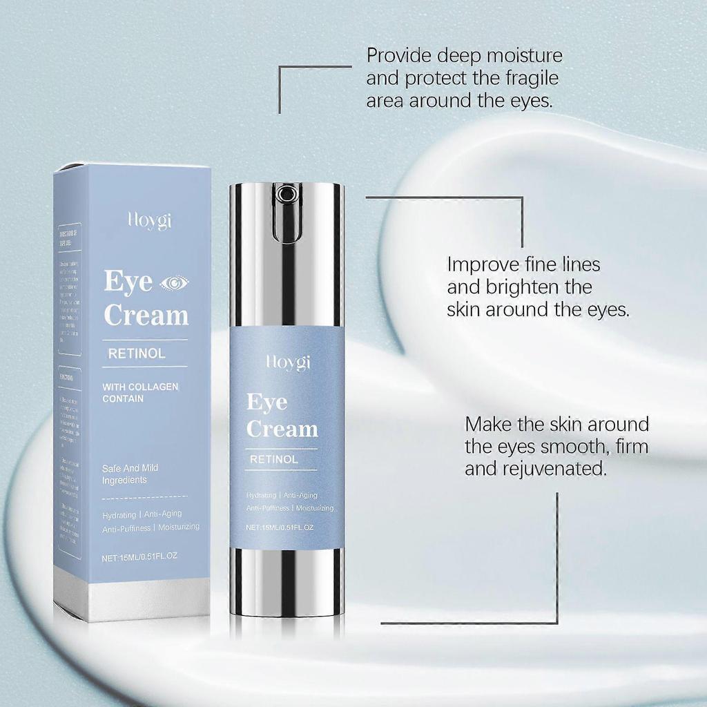 Retinol Eye Cream for Dark Circles: Anti-Wrinkle Under Eye Cream - Night Care Anti Aging Eye Cream Reduces Eye Bags - Tightening Eye Cream Lifting & F