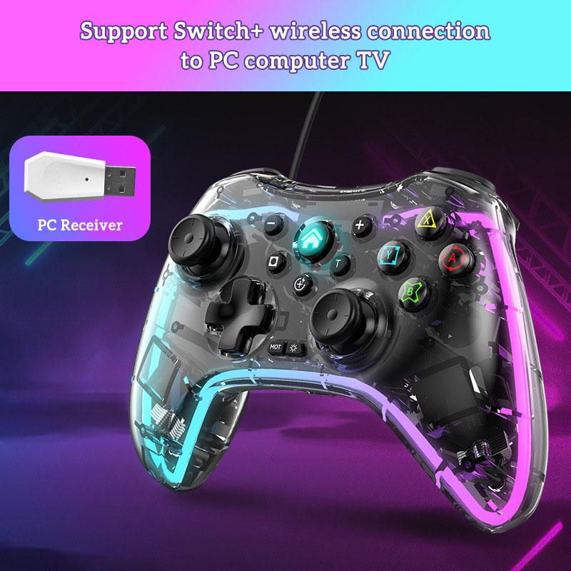 Геймпады для видеоигр, беспроводной контроллер RGB Pro, совместимый с Nintendo Switch/Switch Lite/Switch OLED/Android/IOS/Windows PC/Mobile