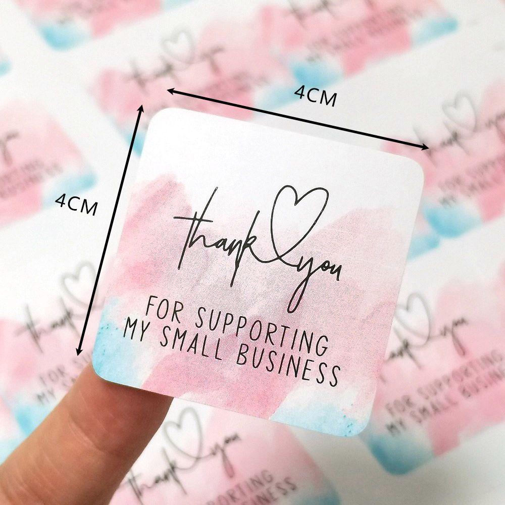 Package Decoration Sealing Labels For Supporting My Small Business Gorgeous Thank You Stickers