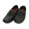 Used 9539 Interlocking G Driving Shoes 730148 7904 7 Double G Calfskin Moccasins 10.2" GG Supreme Black Men's from