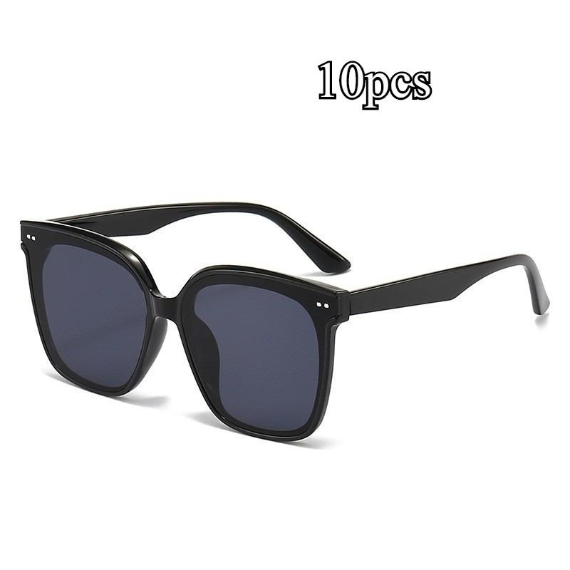 Солнцезащитные очки в корейском стиле, ретро, квадратные, с большой оправой, с заклепками, солнцезащитные очки Ins, мужские и женские, с чувством стиля, уличные очки для пати