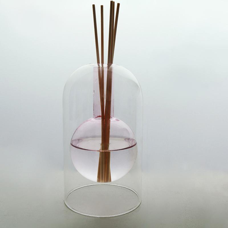 Стеклянная бутылка диффузора для ароматерапии Красочная двухслойная бутылка для ароматерапии