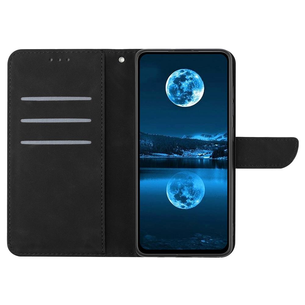 For Vivo V50 Lite 5G Case Skin Touch Lines Imprinted PU Leather Flip Phone Cover