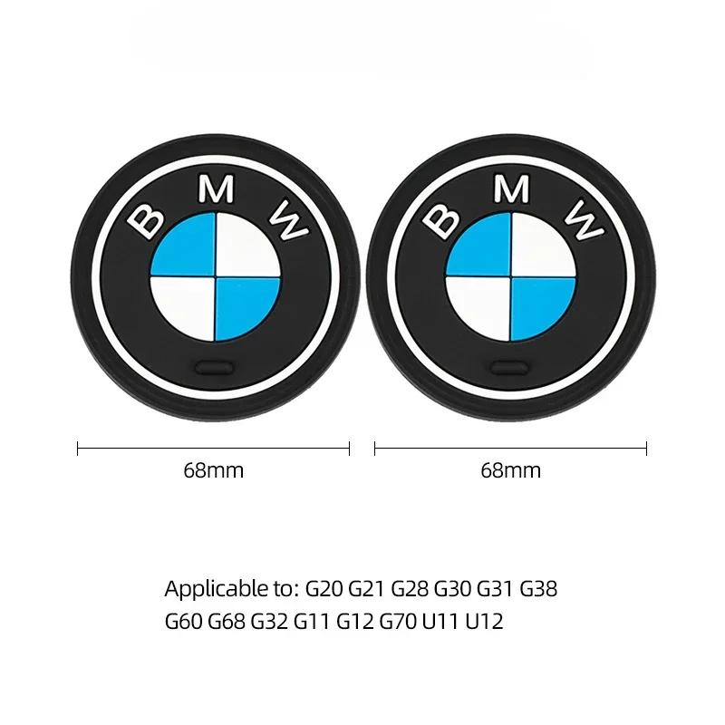 LGECB1 2026 Car Sticker 2Pcs Rubber Car Coaster Buffer Anti Noise Mat Cushion For BMW F15 G05 F16 G06 F25 G01 G08 F26 G02 F07 F10 G07 G