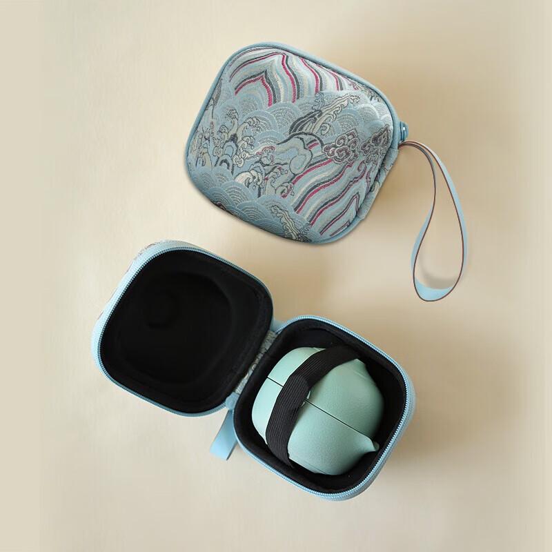 Wanqiantang Blue Sand Glaze Portable Travel Tea Set