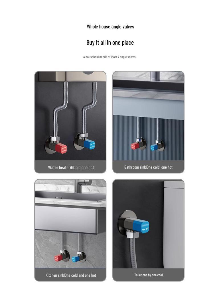 Высокопоточный погружной угловой шаровый кран из нержавеющей стали - Универсальный стоп-кран для горячей/холодной воды для лодок и домов