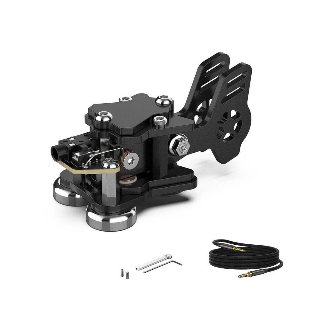 PUTIKEEG Ham Radio Key Morse Code Practice Machine Radio HAM Transmit Telegraph Double Paddle Morse Code Key Aluminum Body 3 Neodymium Magnet Base For