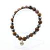 Stones and Minerals. Ruby Pearl Bracelet from Mogok, Burma, Myanmar + Hematite + Wood 8 Made In France.