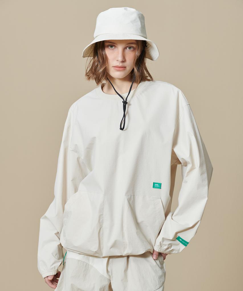 BBC EARTH Ripstop Woven Sweatshirt_Cream