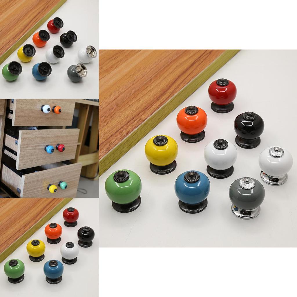 Кухонные ручки из красочного цинкового сплава с керамическими вставками для декора дома и хранения