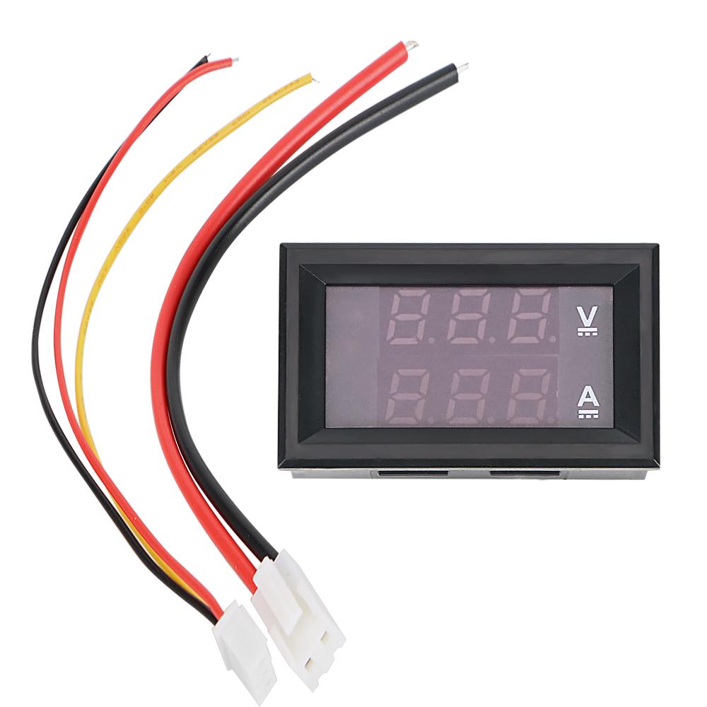 DIYWORK светодиодный дисплей DC 100 В 10 А мини цифровой вольтметр амперметр амперметр индикатор напряжения тестер вольт амперметр с кабелем