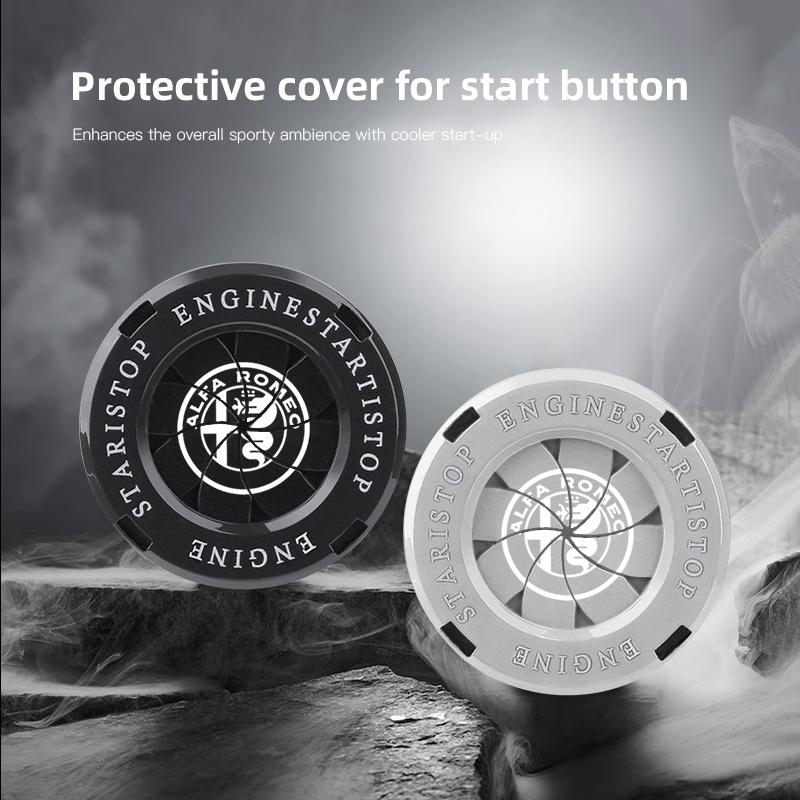 EOMY5 Car Start Button Metal Protective Cover For Alfa Romeo Giulietta Mito 159 Giulia Stelvio 156 147 Tonale Brera Disco Volante