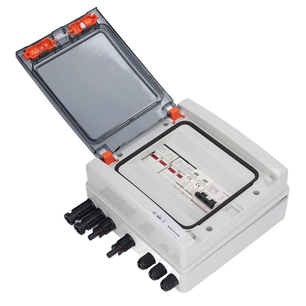 4-рядный 15A солнечный PV распределительный щиток с предохранителем 2 в 2 выхода молниезащита PV распределительный щит DC1