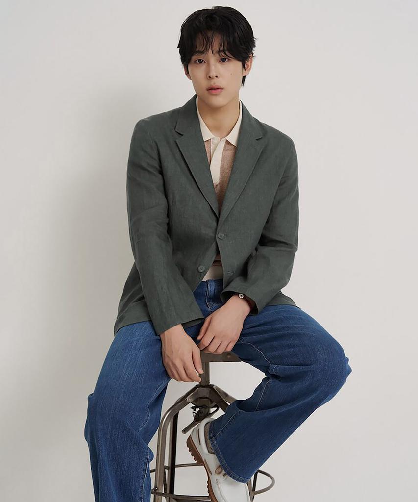 Beanpole Men Linen Melange Jacket Khaki