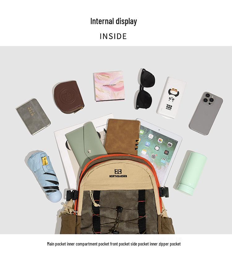 Мужской рюкзак большой вместимости для альпинизма и путешествий - Легкий, Модный, Повседневный студенческий рюкзак для книг