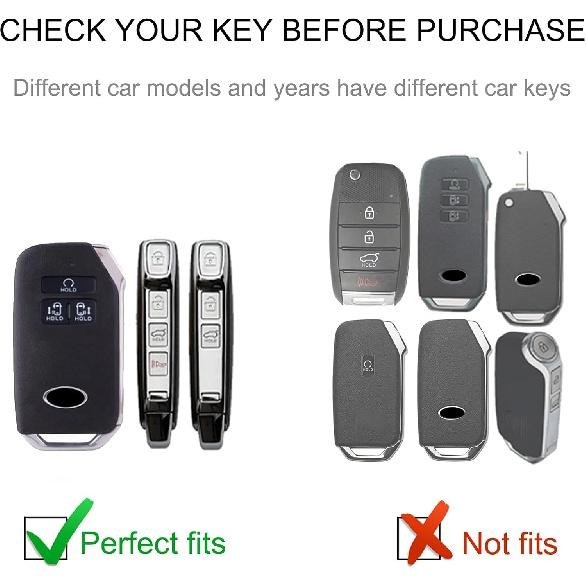 Чехол для брелока KIA с брелком KIA, чехол для автомобильного брелока, совместимый со смарт-ключом Kia Carnival Cadenza 6/7 KA4 EX SX LX Fiesta