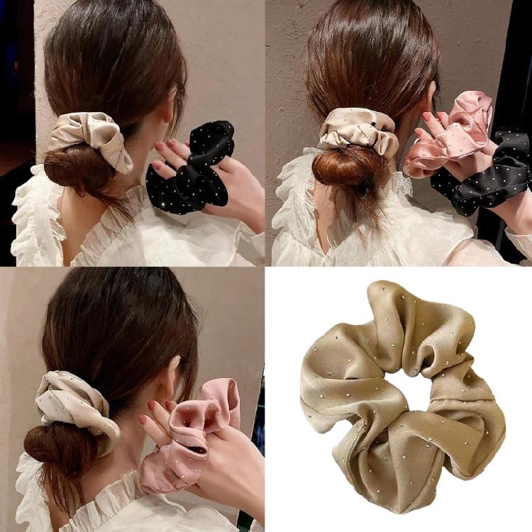Sparkling Ponytail Holder Soft Textured Scrunchies for Stylish Women Girls Elegant Hair Accessories Hair Styling Tools