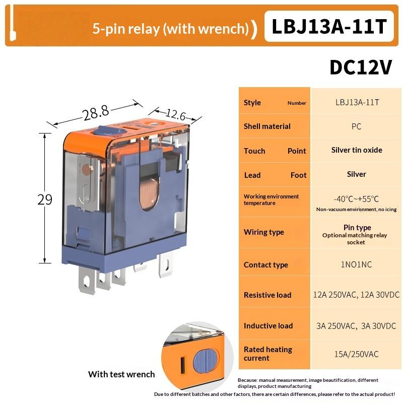*1 шт. AC220В DC 24В Универсальное реле J13A Микронапряжения Втыкаемое реле 5-контактное 8-контактное DC12В 12А Реле DIY Аксессуары