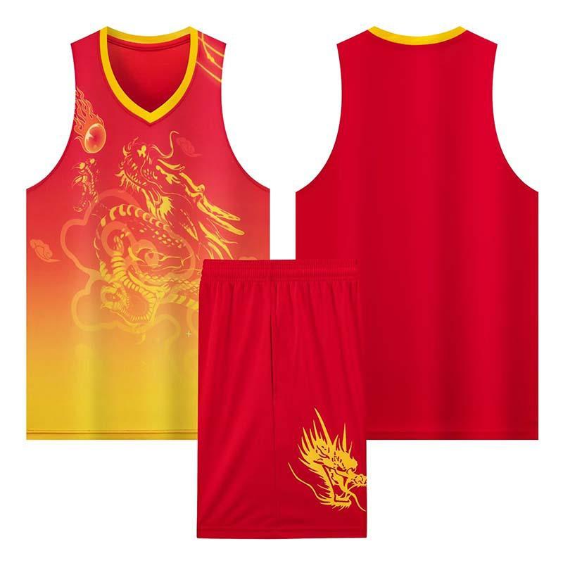 Mens Dragon Boat Racing Jersey Set Basketball Uniform Quick-Dry Team Sportswear