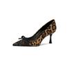 Fashion 2025 Female Shoes Slip On Women's High Heels Classics Dress Pumps Women Pointed Toe Thin Heels Bow Tie Plus Size Shoes Women