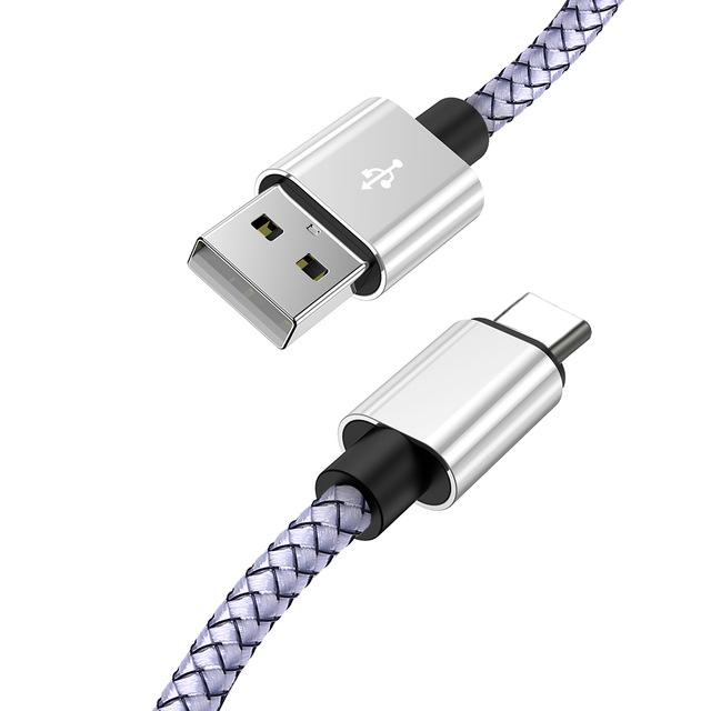 Кабель USB типа C для быстрой зарядки Кабели USB C Кабель для передачи данных Зарядное устройство для Oneplus 8T 10R Samsung S9 Note9 Huawei P20Pro Xiaomi11 12 13 Redmi Note10 POCO X4 M5