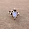Rainbow Moonstone Designer Ring 925 Sterling Silver Jewelry Statement Ring Handmade Ring Jewelry For Women
