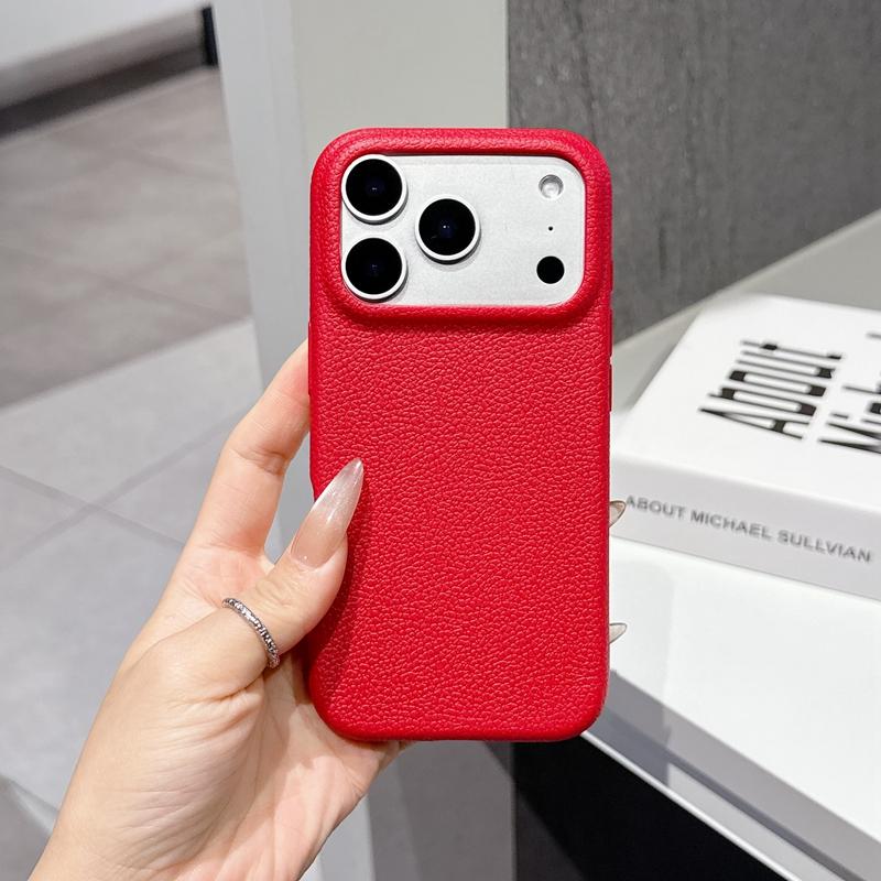 Luxury Leather Texture Soft Phone Case For For Iphone 11 12 13 14 15 16 17 Pro Max Plus Air Shockproof TPU Bumper Back Cases Cover