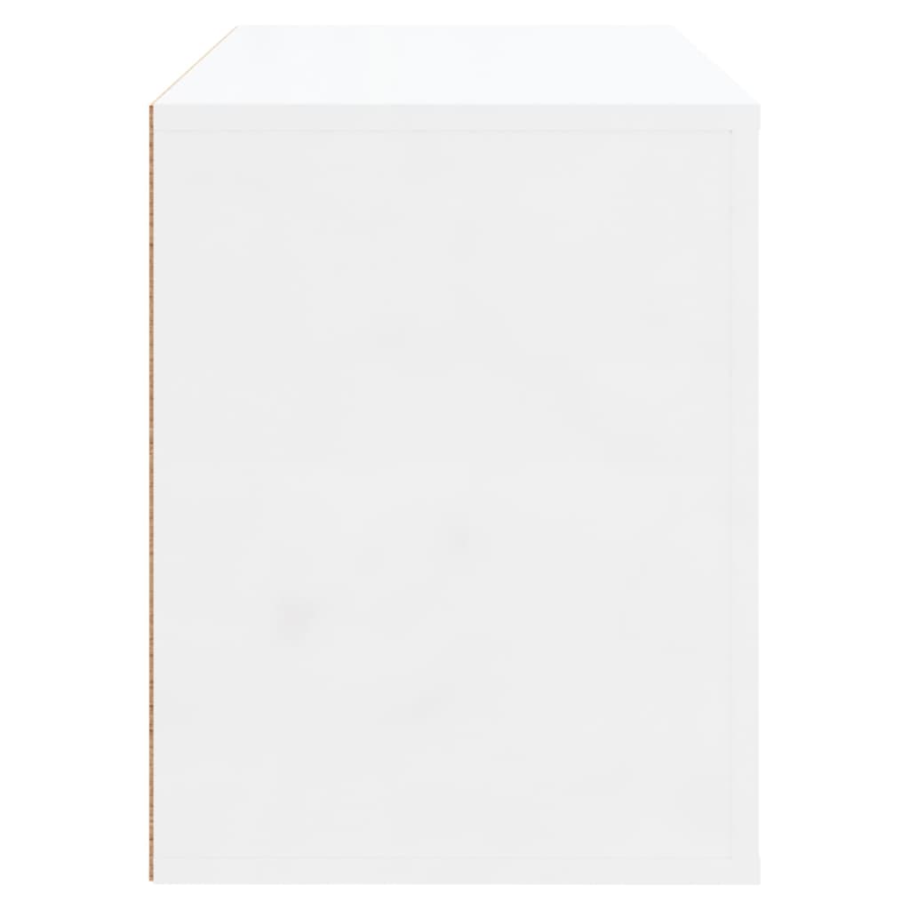 Shoe Cabinet High Gloss White 80 x 35 x 45 cm Engineered Wood