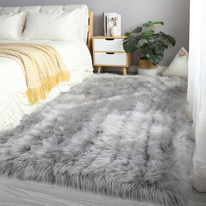 Ковер для спальни, волосатые розовые детские коврики для комнаты, детский напольный коврик, моющиеся нескользящие коврики для ног, пушистый меховой ковер