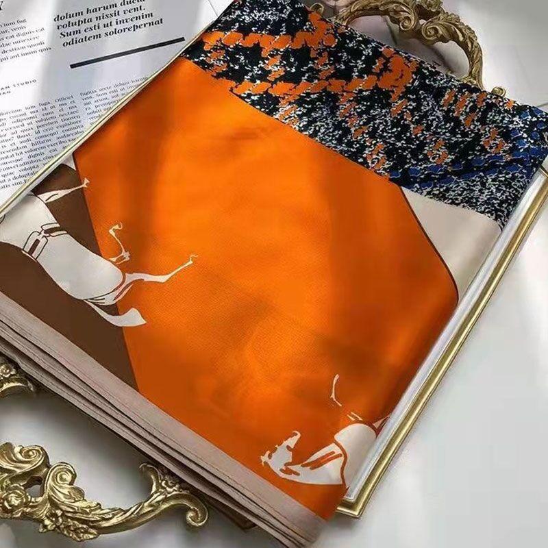 Women's New High-end Silk Spring and Autumn Summer Versatile Shawl Thin Sun Protection Neck Protection Fashionable Scarf