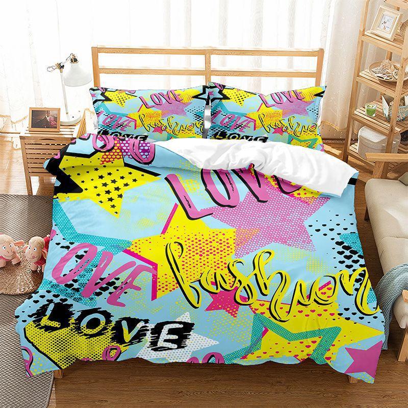 Fashion Technology Printing, 3D Digital Printing, Bedding, Duvet Covers, Pillowcases, Three-piece Sets