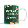 Mug - Noël Evann Green - Ceramic - 325 Ml - Dishwasher and Microwave Safe