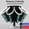 Men Women Umbrella Fully Automatic Reverse Folding Umbrella with Windproof Reflective Stripe UV Umbrellas