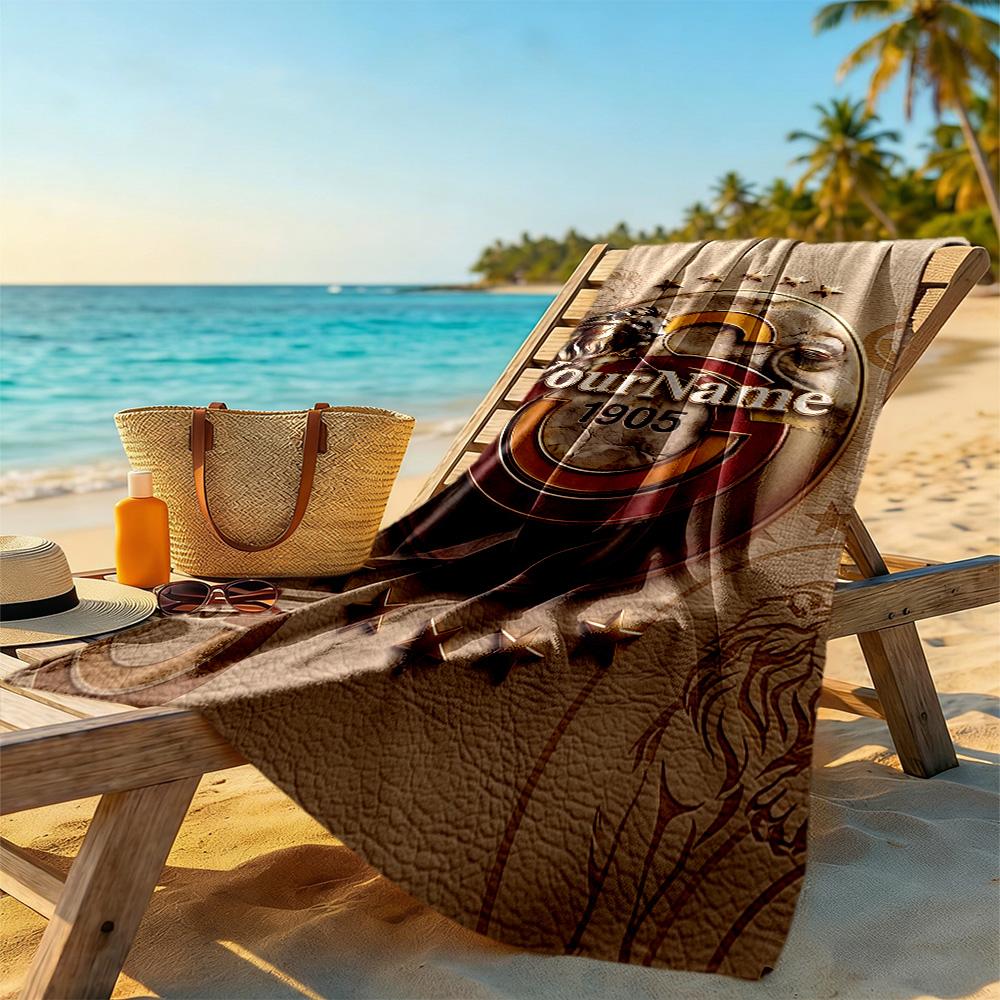 Galatasaray Customize Your Name Beach Towel Super Soft Microfiber Quickdry Fabric Portable For Swimmingbeachcamping Travel Beach Accessoriesgym