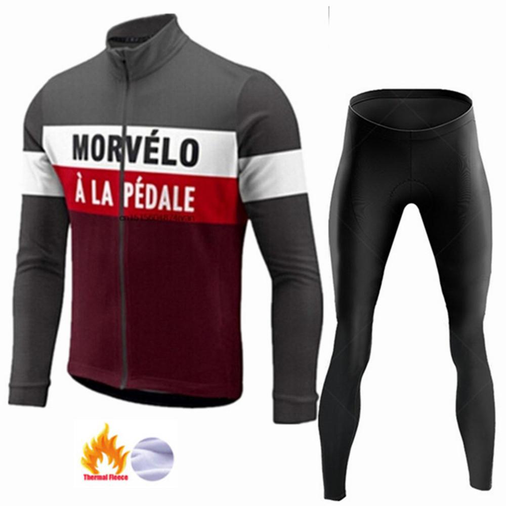 2026 Winter Warm Cycling Clothing Set  Fleece Cycling Jersey  Mtb Male Clothing Man Clothes Men's Bike  Thermal Mens Bicycle Pants Set Suit Outfit