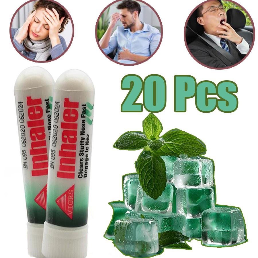1/2/5/10/20 Pcs Nasal Inhaler for Nose Mint Essential Oils Runny Nose Refresh Cold Cool Herbal Ointment Natural Plant Essence Refreshing Nose