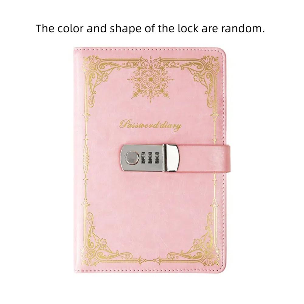 A5 100Sheets Journal Notebook With Lock Hard Cover Personal Notebook  Women