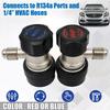 R134A H/L Auto Car Quick Coupler Connector Brass Adapters Air Conditioning Refrigerant Adjustable AC Manifold Gauge