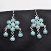 Larimar Gemstone Красивые женщины мотаться серьги стерлингового серебра 925 ювелирные изделия ручной работы
