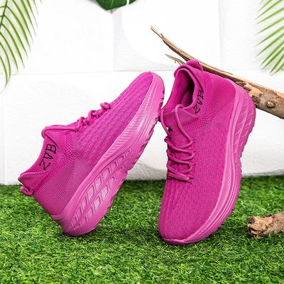 Повседневная женская обувь больших размеров весна и осень новая сетчатая спортивная обувь универсальная шнуровка увеличивающая рост дышащая женская обувь