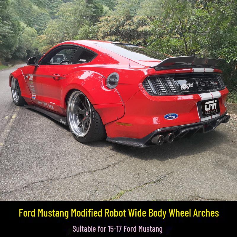 Rear Wing and Fender Flares Kit for 15-17 Ford Mustang Wide Body