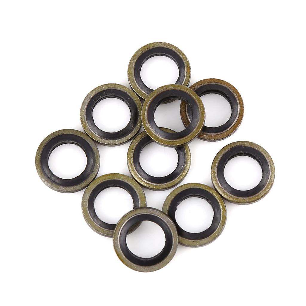 uxcell Oil Adhesive Seal M8 Bronze Tone Car Engine Oil
