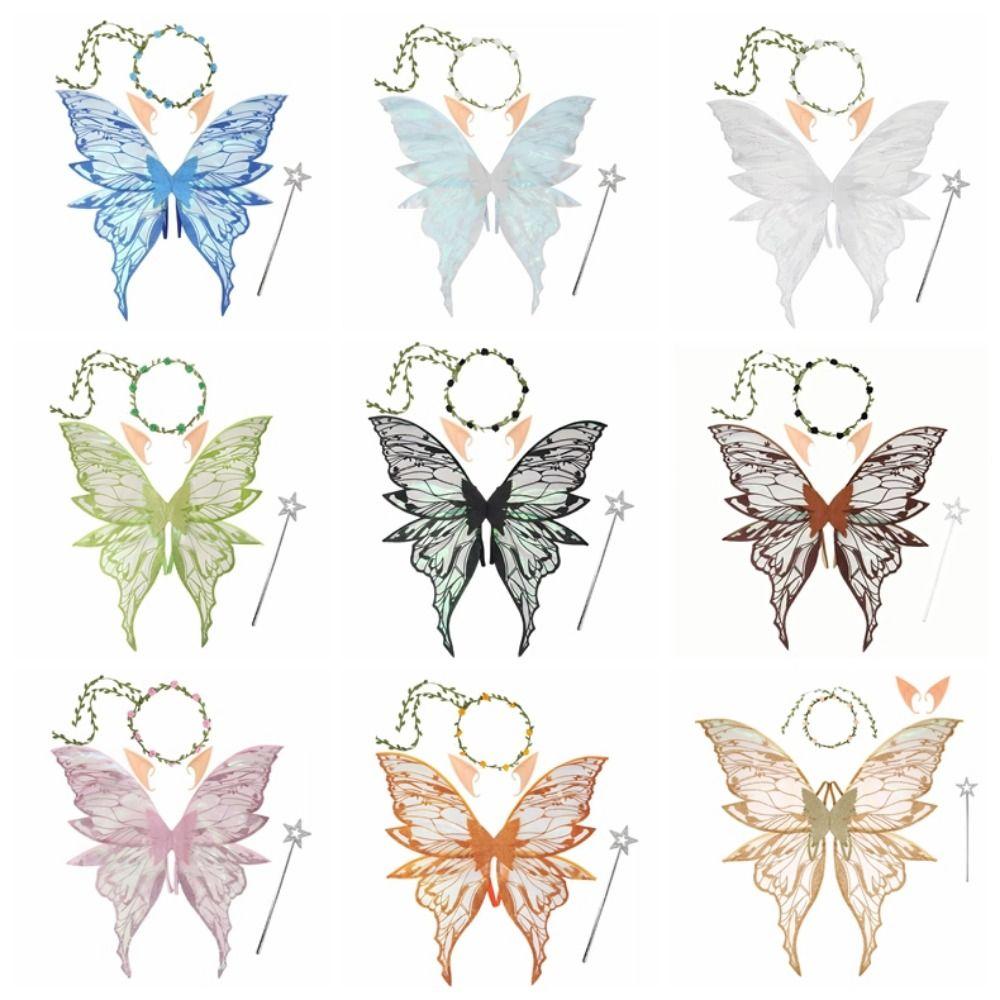 Lightweight Fairy Costume Wing Set Fluttering Wings Dress Up Wings Set Cosplay Costumes
